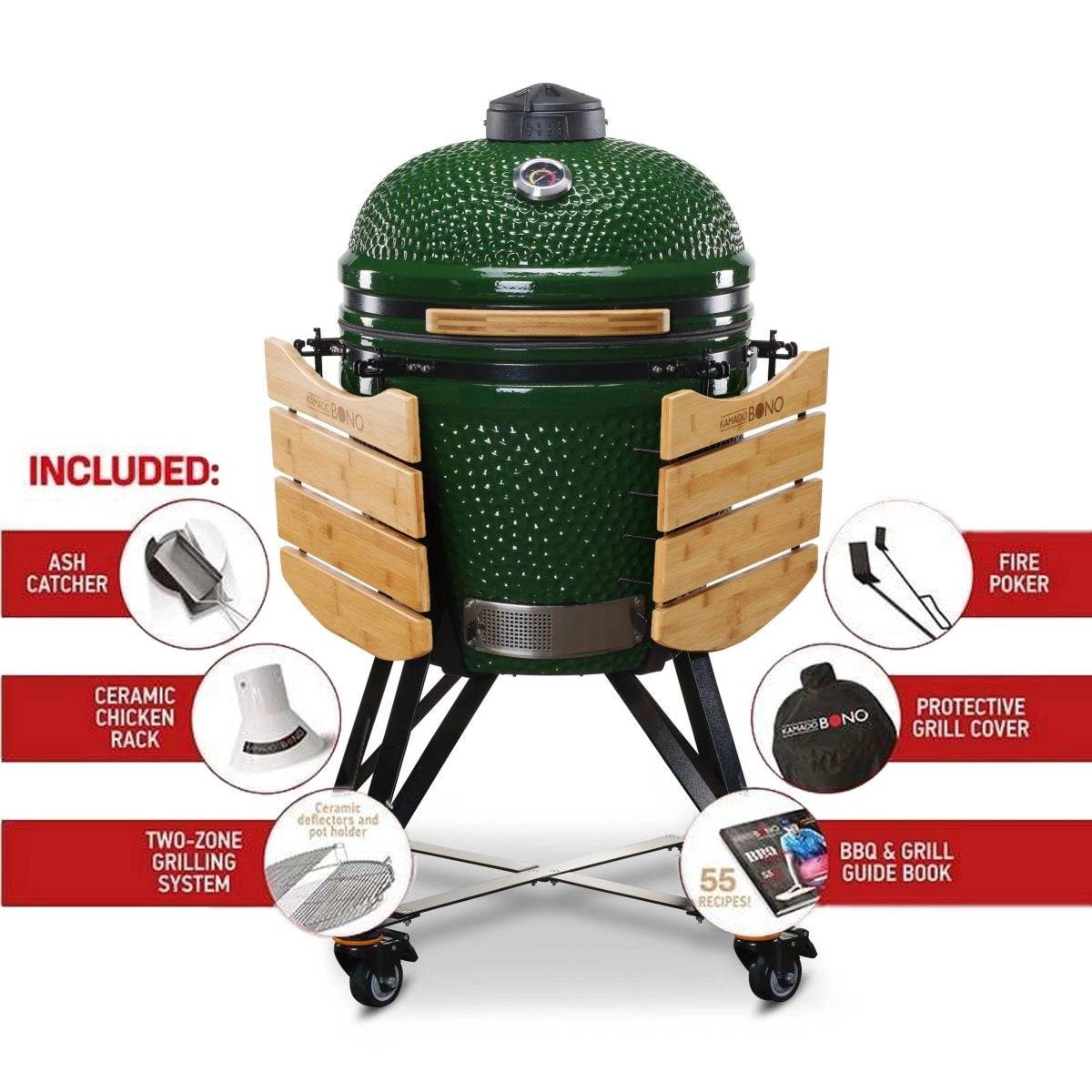 Kamado Bono Maxi Ceramic Grill 21”